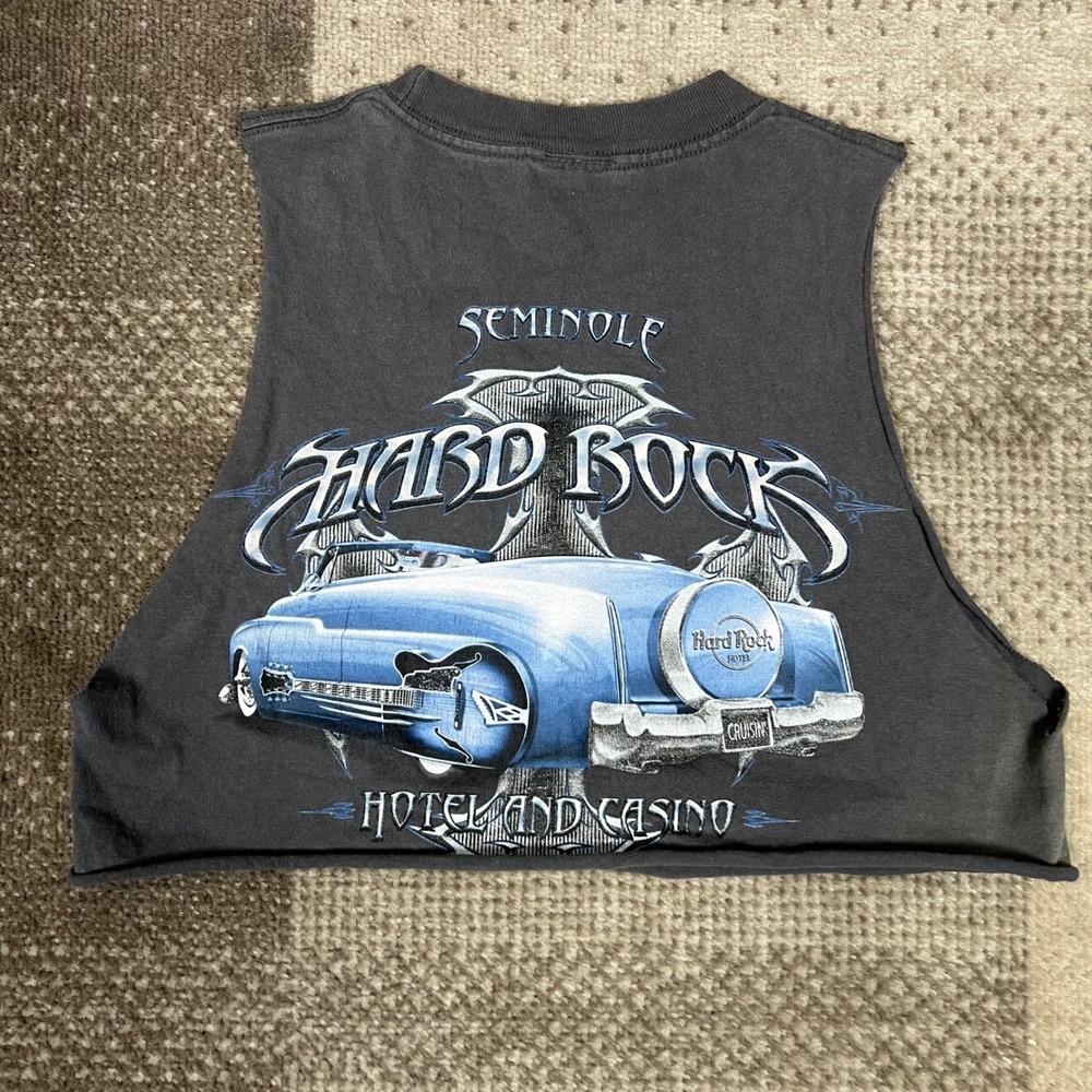Y2K Hard Rock Hotel Casino Tampa Crop Top Womens Grunge‎ Cross Cyber Womens M